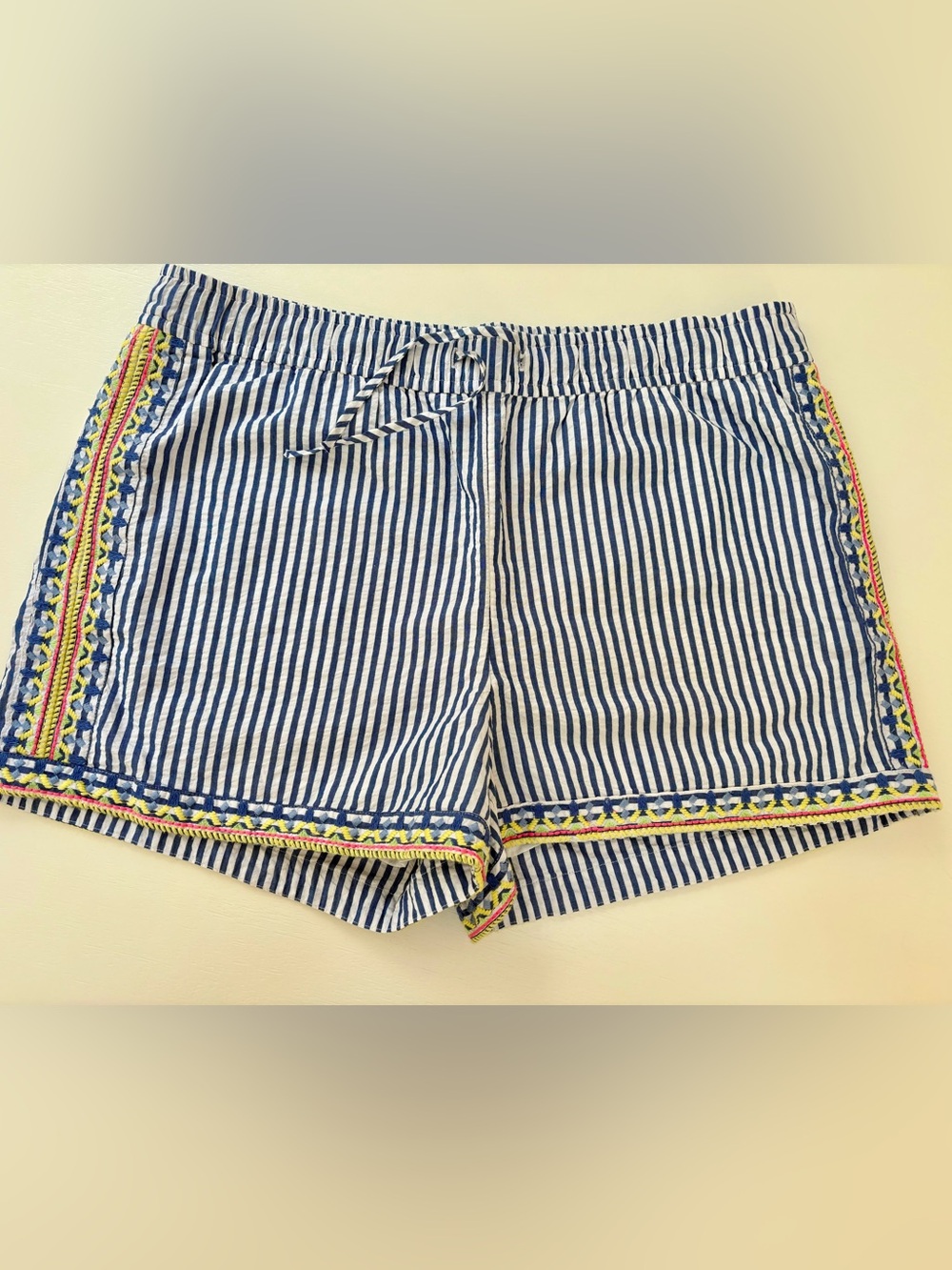 Vineyard Vines Blue & White Striped Embroidered Girls’ Shorts Size XL (16) EUC